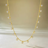 Charm Moissanite Diamond Necklace 100% Real 925 Sterling Silver Jewellery.