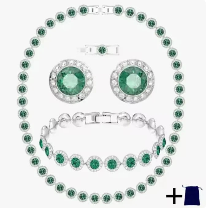 2025 European and American exquisite set simple atmosphere couple bracelet necklace fashionable