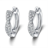 Vintage Ear Clips PT950 Platinum Women's! 0.5CT Moissanite Elegant Hoops, High-End Eye-Catching & Chic
