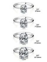 925 Sterling Silver Shiny 1-8CT Zircon Oval Stone Ring For Women Luxury High Quality Fine Jewellery.