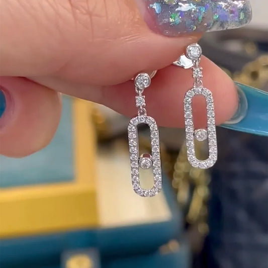 Luxury Jewellery 925 Sterling Silver Women's Pendant Earrings.