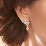 Graceful Luxury Pendant Earrings, Fashion Accessories with Dazzling Zirconia  Jewellery.