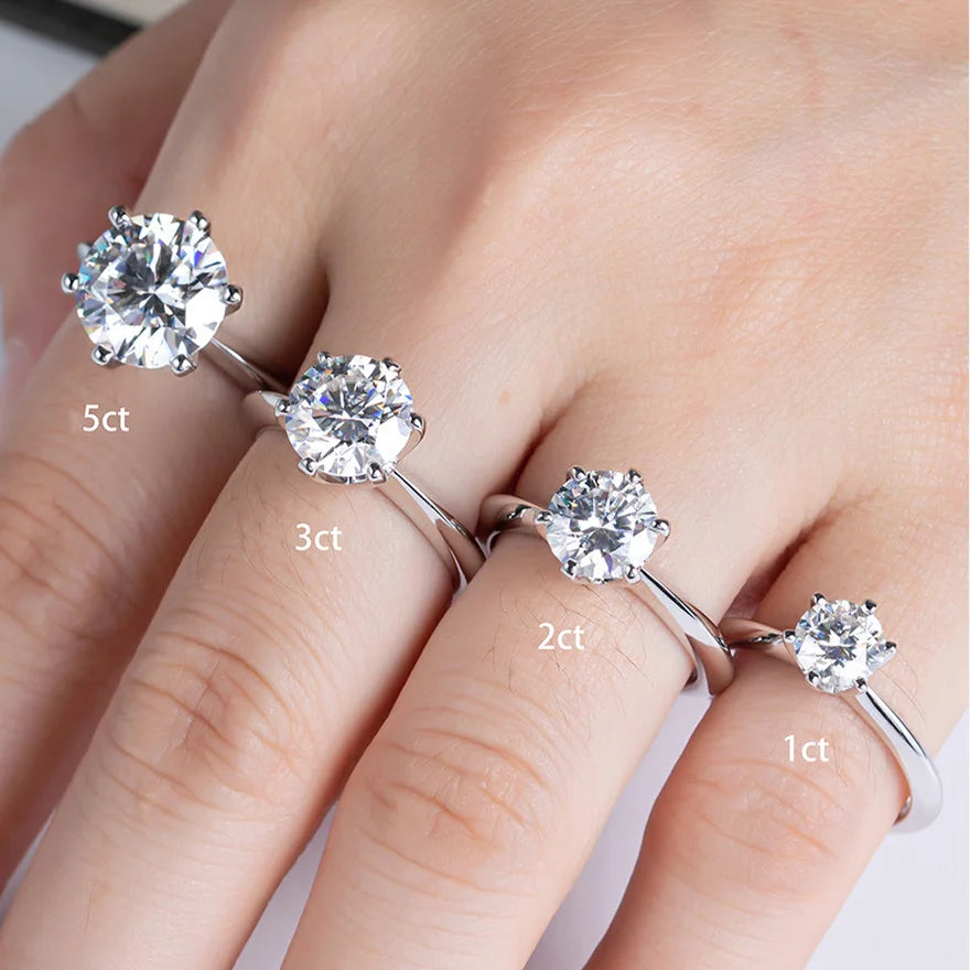Sterling Silver  Rings Cubic Zirconia
