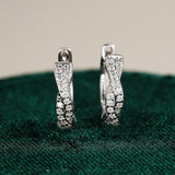 Vintage Ear Clips PT950 Platinum Women's! 0.5CT Moissanite Elegant Hoops, High-End Eye-Catching & Chic