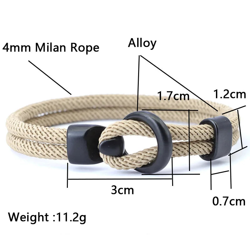 Fashion Rope Bracelet Men Double Layer Bracelet  Accessories.