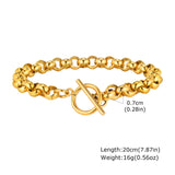 Chunky Bold Bracelets, Stainless Steel, Bracelet Gold Plated Tarnish Free.
