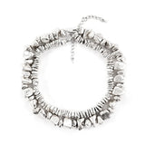 Double Layered Necklace Unique Jewelry Design Collarbone Chain Accessory.
