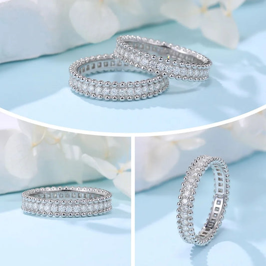 Moissanite Ring 925 Sterling Silver Diamond