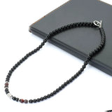18 Inches Men Necklace 3 Color Options 6mm Obsidian Tiger Eyes Stone Neck Accessory Perfect Gift Jewellery.