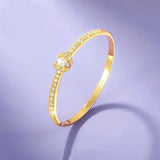 AU999 Gold Bracelet Diamond Clasp Bracelet AU750 Women's Simple Light Bracelet 24K Real Gold Bracelet Jewellery.