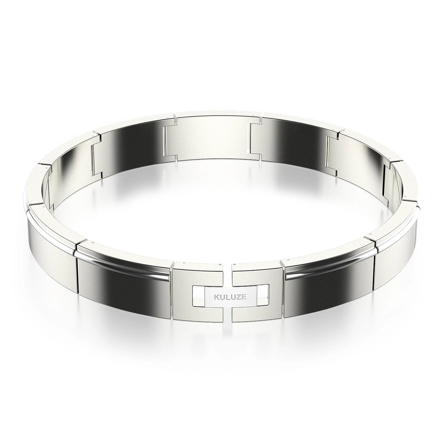 KULUZE Men's Jewelry Titanium Metal Stylish Link Bracelet/Solid titanium Adjustable Bracelets Designed for Men