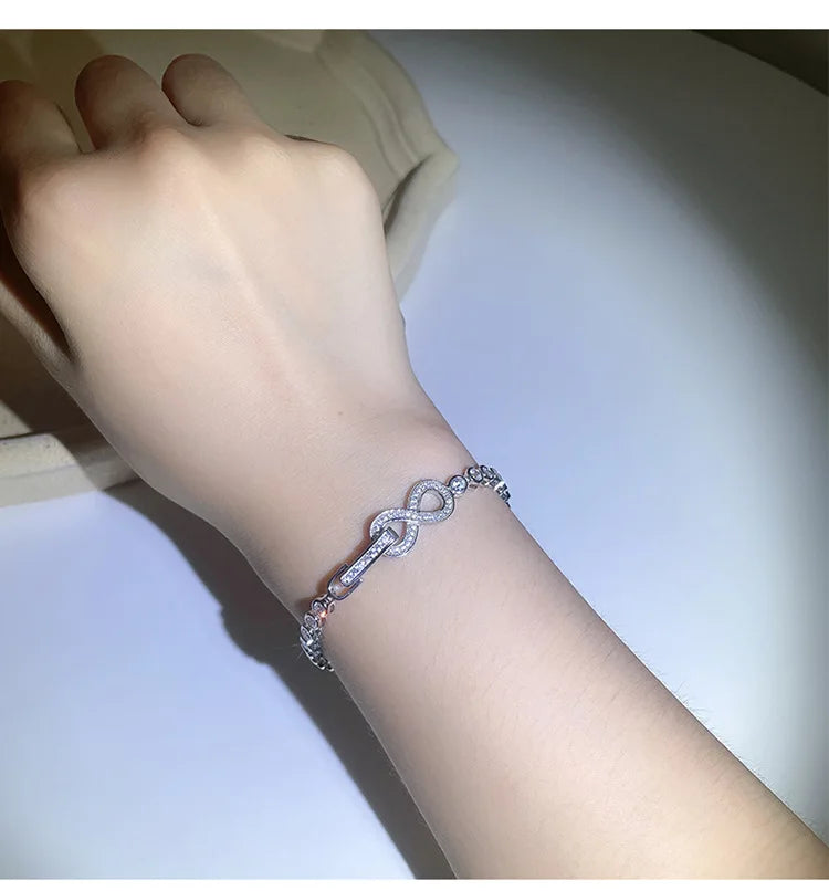 Genuine platinum bracelet with all diamonds,Taoshan diamond platinum fashionable handicraft.