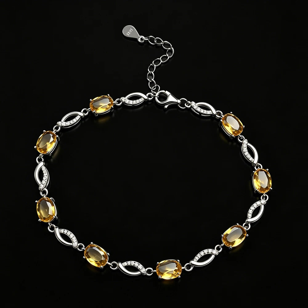 Zultanite Bracelet Sterling 925 Silver Oval Cut 5*7mm Created Sultanite Color Chance Fine Jewelry for Women Wedding Party Gift