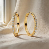 Original New Product Plated Gold Zircon Earrings Women's Accessories Jewellery.