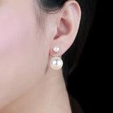 Double Imitation Pearl Earrings Creative Design Fashion Versatile  Earring Jewellery.