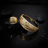 Bangle Set For Women Cubic Zircon Bangle Ring Wide Bracelet Jewellery.