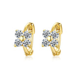 100% Real 18k Gold Stud Earrings Luxurious Classic Design 1ct Diamond Earrings Moissanite and GRA Certificate.