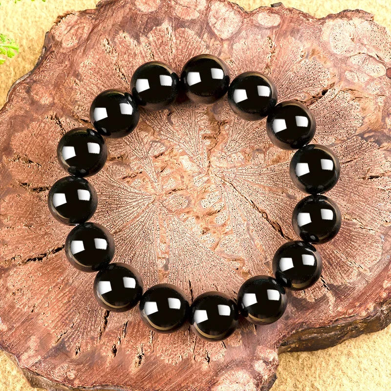 10-20mm Burmese Jade Beaded Bracelets Fashion Gemstones Jadeite Certificate Man Natural Carved Bracelet Jewelry Gifts Black Men