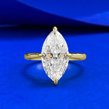 S925 Silver 8*15mm White Diamond Ring, beautiful Style.