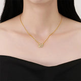 high-end swan pendant titanium steel necklace, light luxury niche design collarbone chain acc.