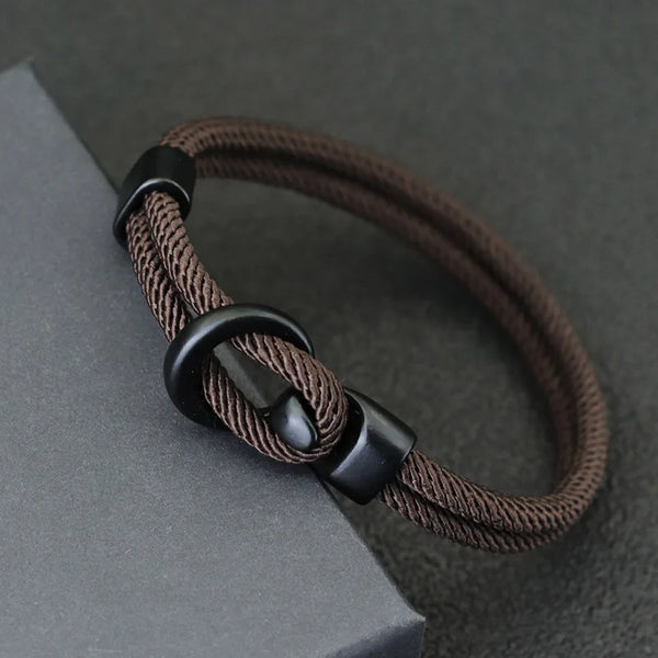 Fashion Rope Bracelet Men Double Layer Bracelet  Accessories.