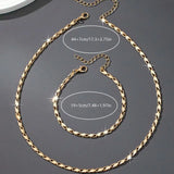 A Set of Sexy and Luxurious Women's Necklaces and Bracelets Metal Jewellery Set.
