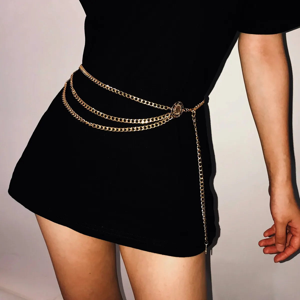 Sunflower Queen Head Coin Tassel Pendant Waist Belly Belt Women.