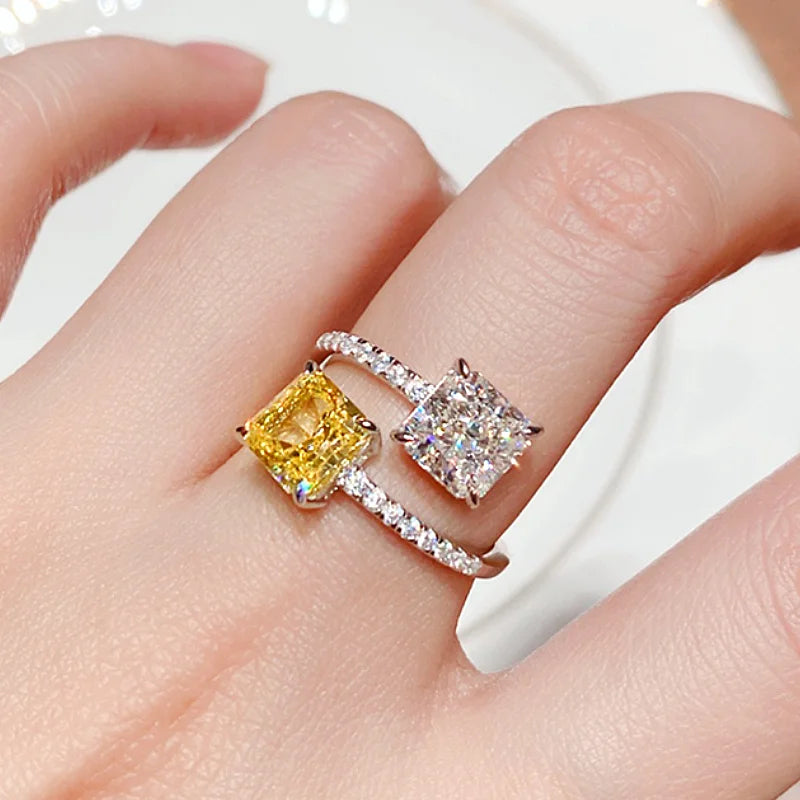 Opening Ring Luxury Fashion Accessories with Shiny Cubic Zirconia Stylish Adjustable Jewellery.