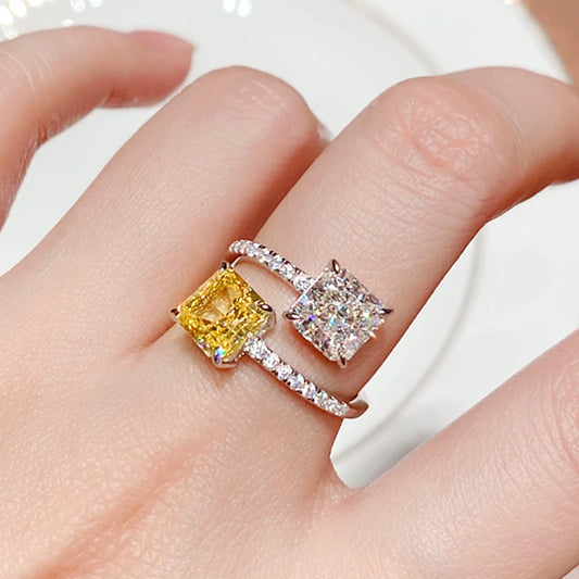 Opening Ring Luxury Fashion Accessories with Shiny Cubic Zirconia Stylish Adjustable Jewellery.