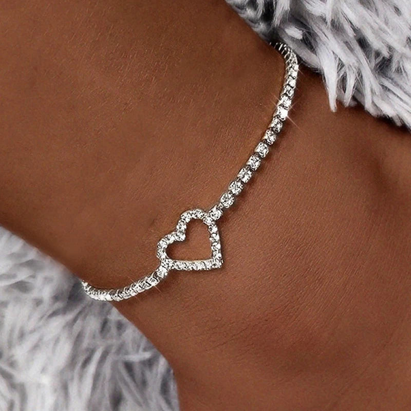 Rhinestone Chain Women's Anklets  Luxury Bracelet on Leg Accessories Jewellry.