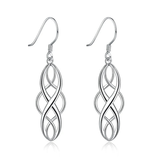 Sterling silver Earring  elegant exquisite luxury hook Charms