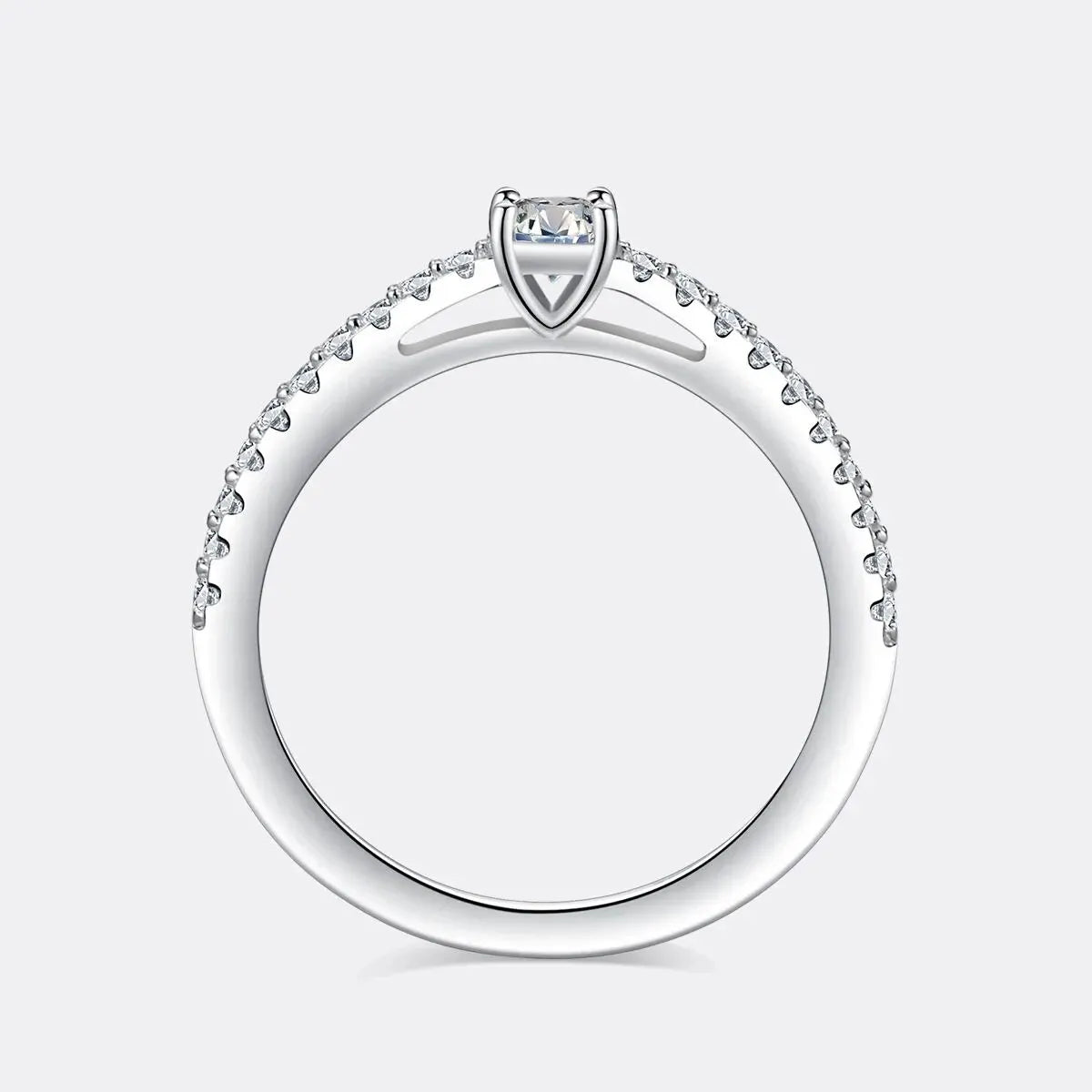 Real 925 Sterling Silver Small Moissnaite  Sparkling Round 0.3CT