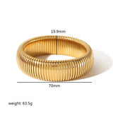 Fashion 18K Gold Plated Stainless Steel Elastic Bracelet Jewellery.