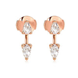 1CT D Color Moissanite Teardrop Earrings - 925 Sterling Silver Plated 18K Gold Drop Earrings Luxury Jewelry