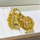 New necklace women's niche design bracelet high-end earrings light luxury ring jewellery set.