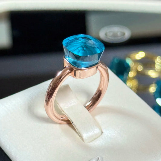 Classic Ring Stacking Mixed Color Crystal Ring 33 Colors Candy Style Ring Jewellery Gift.