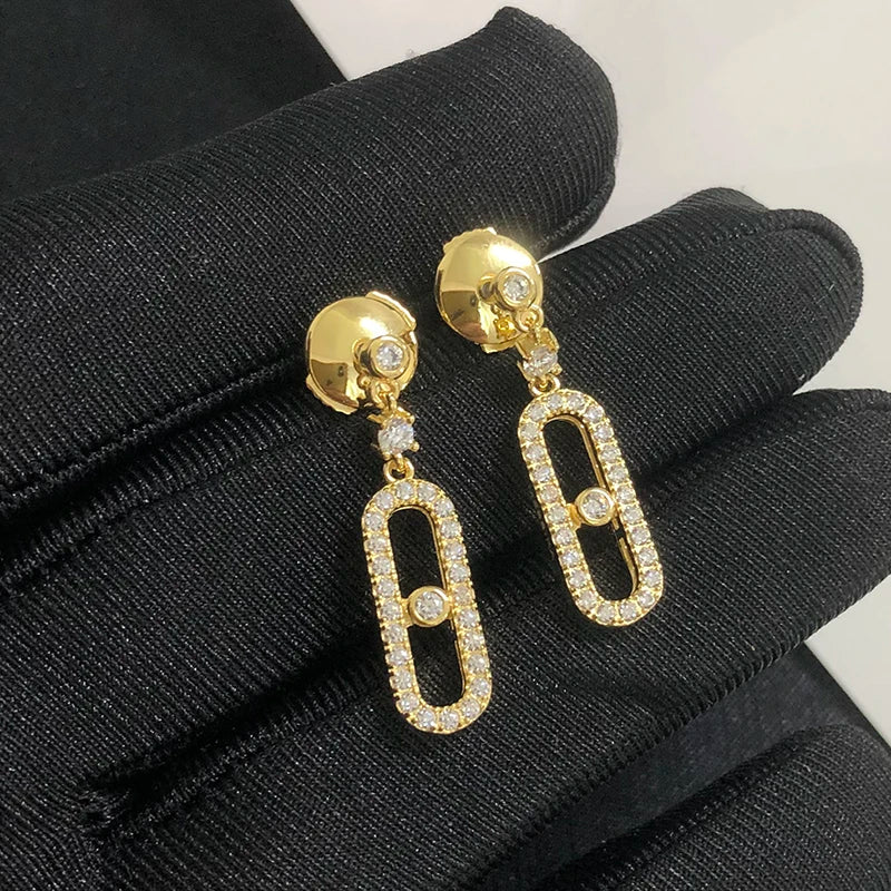 Luxury Jewellery 925 Sterling Silver Women's Pendant Earrings.