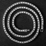 4MM Chain Iced Out Bracelet Necklace Men Fashion Jewellery Gift.