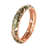 Cloisonne Double Bangle Bracelet On Hand Enamel Jewelry Women's Hand Bracelet.