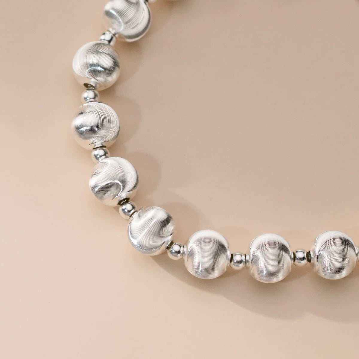 La Monada 16+5cm Simple Silver Bead Bracelets For Women Silver 925 Geometric Bead Chain Sterling 925 Silver Women's Bracelet