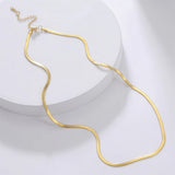 pretty Stainless Steel Necklace Gold Color Neck Jewelry