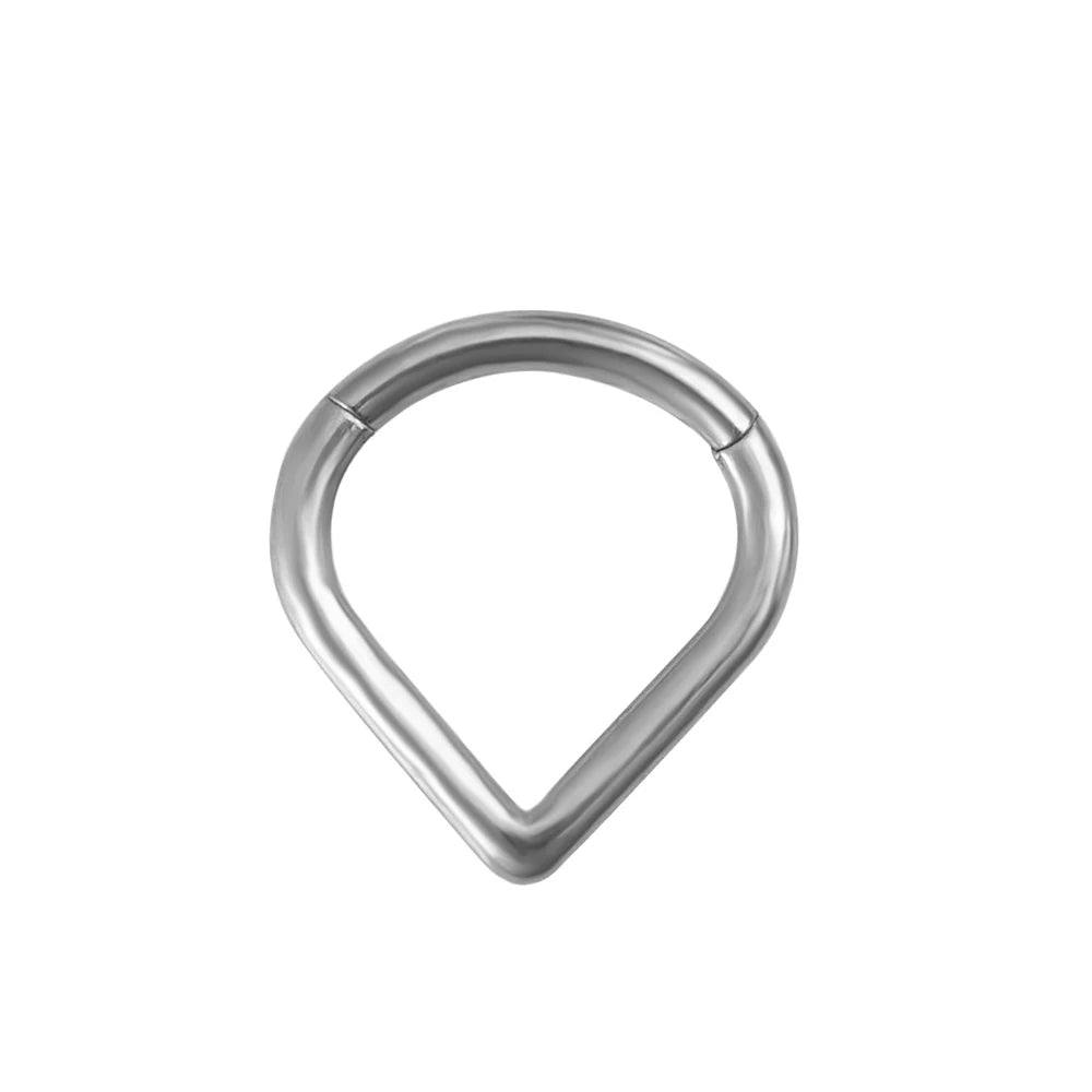 Water Drop Septum Piercing Nose Ring Clicker Cubic Zirconia Cartilage Dailly Earrings.