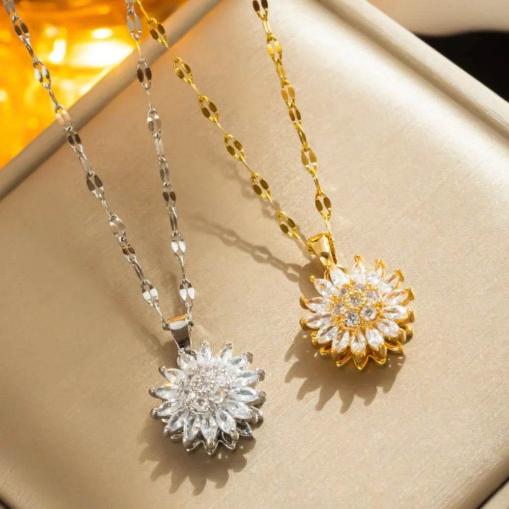 Sunflower Necklace, Exquisite Style,