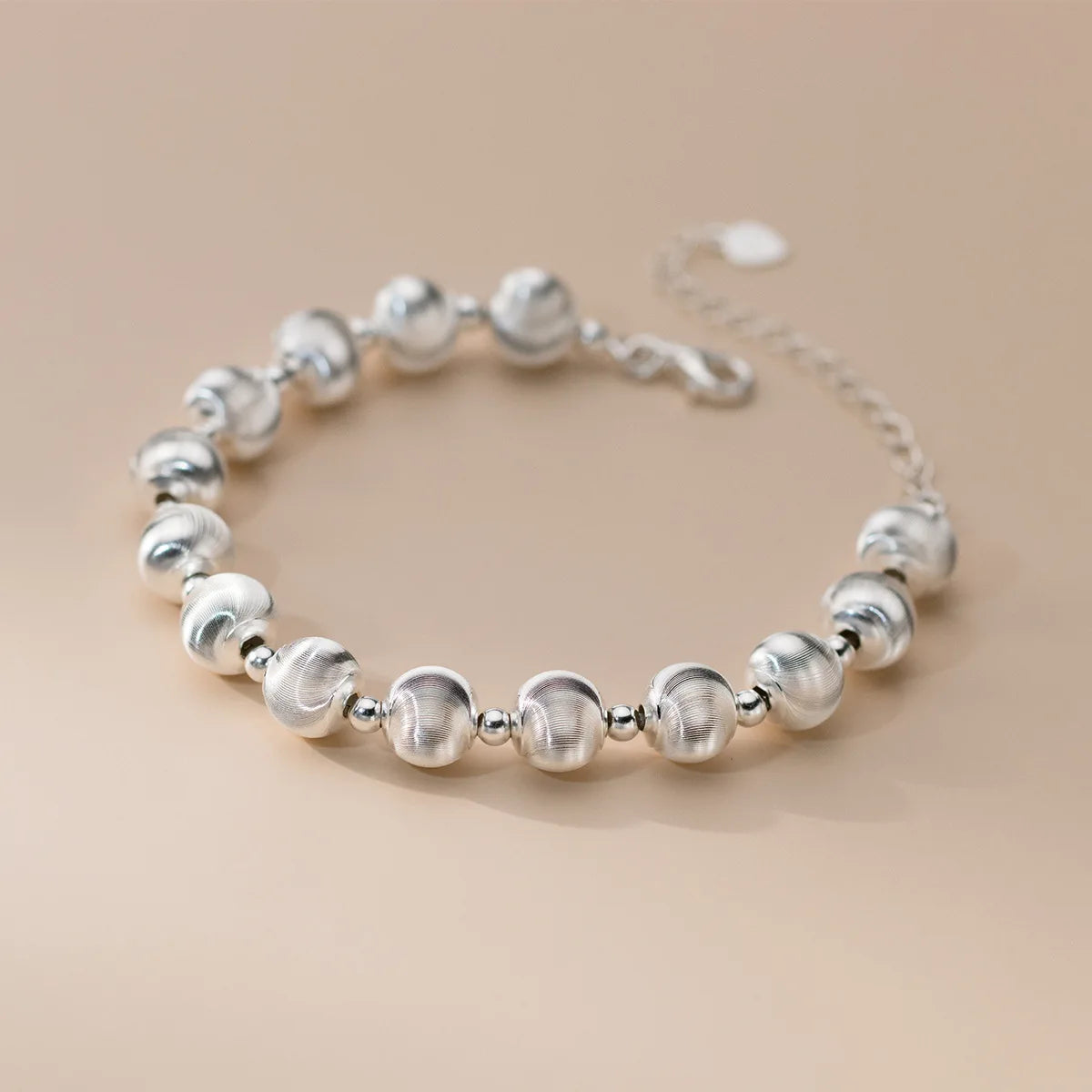 La Monada 16+5cm Simple Silver Bead Bracelets For Women Silver 925 Geometric Bead Chain Sterling 925 Silver Women's Bracelet