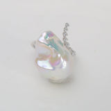Natural Fresh Water Pearl Ring S925 Silver Adjustable Ring Zircon Inlaid Jewellery for Woman.