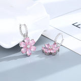 Pink Zircon Crystal Flower Pendant  Fine Jewellery Sets.