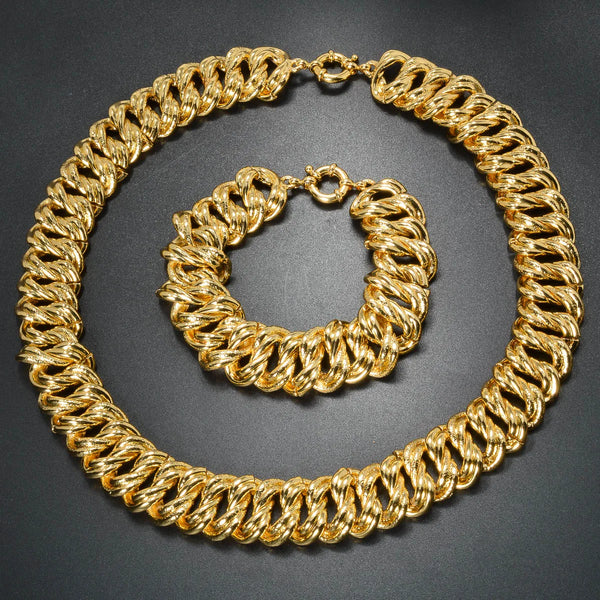 Jewelry Set Collection Luxury gold plated color.
