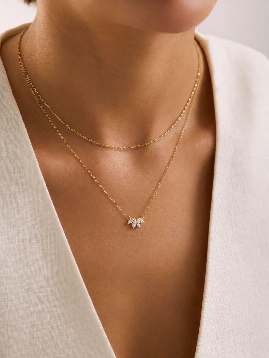 Original Gold Heart Necklace, Sparkling Zirconia Pendant Necklace.