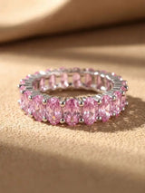 925 Sterling Silver Fashion Original Oval Zircon Ring  Luxury High Quality Fine Jewellery.