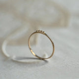  S925 Sterling Silver Plated 14K Gold Sparkling Three Zircon Rings for Women Exquisite Jewellery.